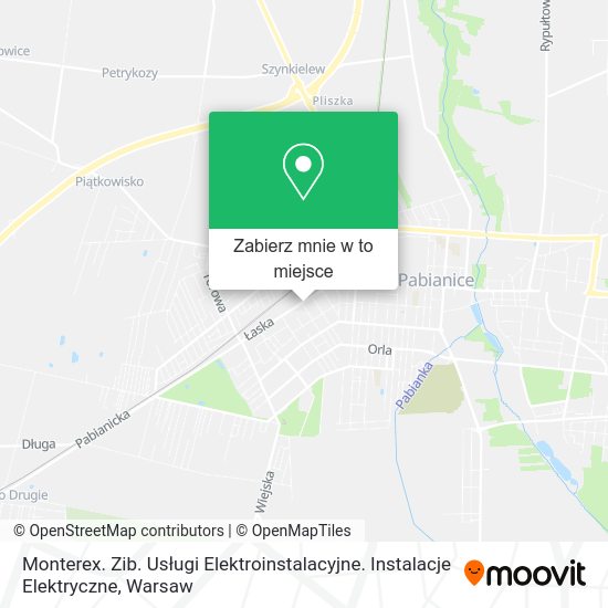 Mapa Monterex. Zib. Usługi Elektroinstalacyjne. Instalacje Elektryczne