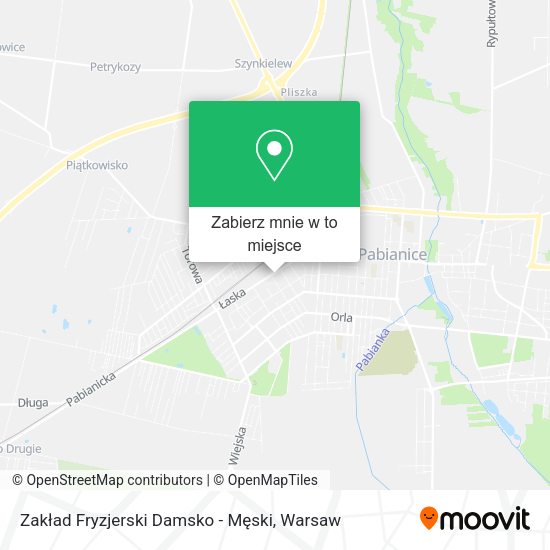 Mapa Zakład Fryzjerski Damsko - Męski