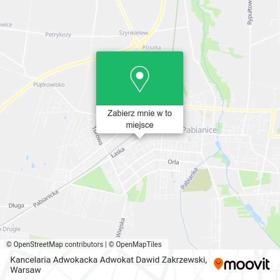 Mapa Kancelaria Adwokacka Adwokat Dawid Zakrzewski