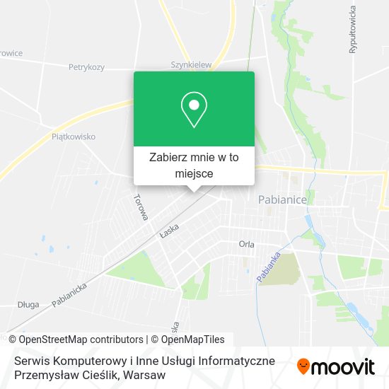 Mapa Serwis Komputerowy i Inne Usługi Informatyczne Przemysław Cieślik