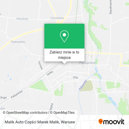 Mapa Malik Auto Części Marek Malik