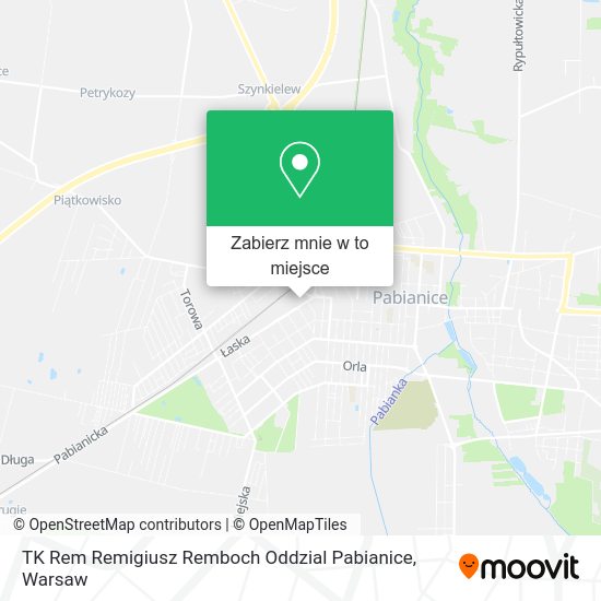 Mapa TK Rem Remigiusz Remboch Oddzial Pabianice