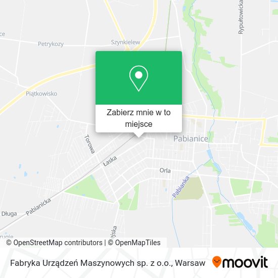 Mapa Fabryka Urządzeń Maszynowych sp. z o.o.