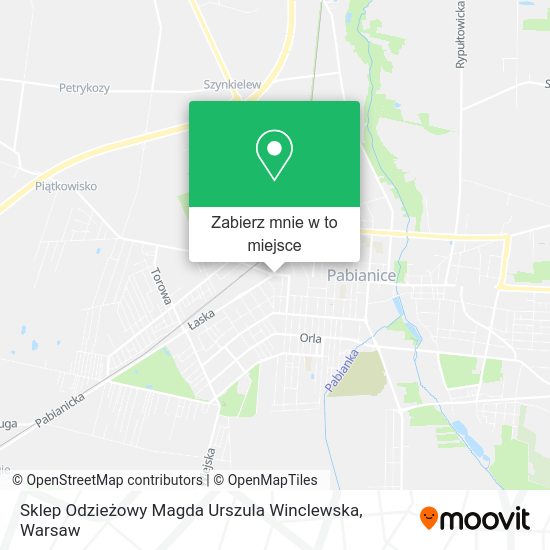 Mapa Sklep Odzieżowy Magda Urszula Winclewska