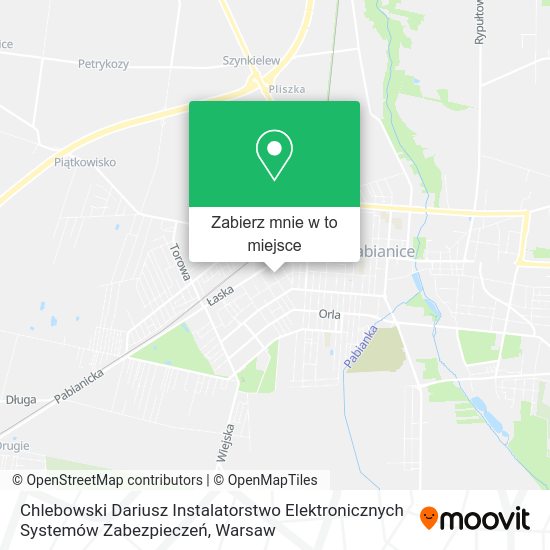 Mapa Chlebowski Dariusz Instalatorstwo Elektronicznych Systemów Zabezpieczeń