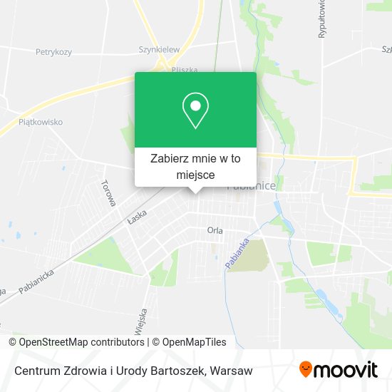 Mapa Centrum Zdrowia i Urody Bartoszek