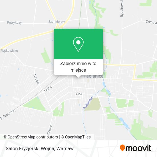 Mapa Salon Fryzjerski Wojna