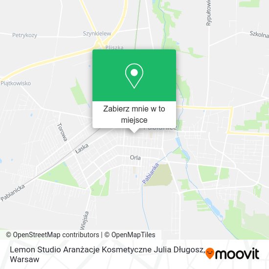 Mapa Lemon Studio Aranżacje Kosmetyczne Julia Długosz