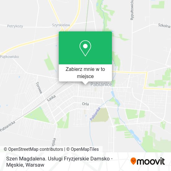 Mapa Szen Magdalena. Usługi Fryzjerskie Damsko - Męskie