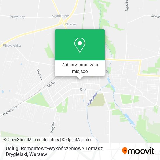 Mapa Usługi Remontowo-Wykończeniowe Tomasz Drygielski