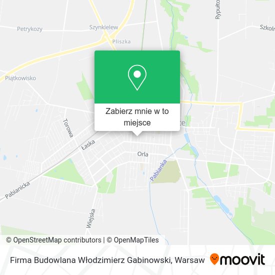 Mapa Firma Budowlana Włodzimierz Gabinowski