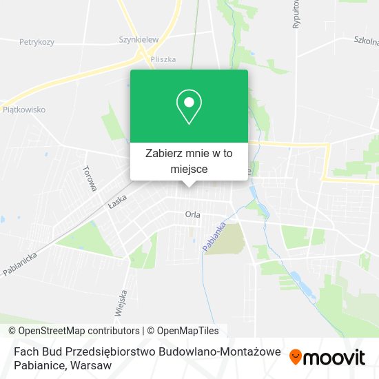 Mapa Fach Bud Przedsiębiorstwo Budowlano-Montażowe Pabianice