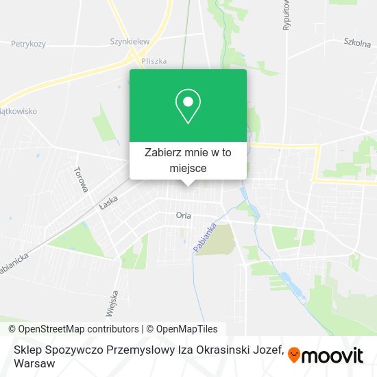 Mapa Sklep Spozywczo Przemyslowy Iza Okrasinski Jozef