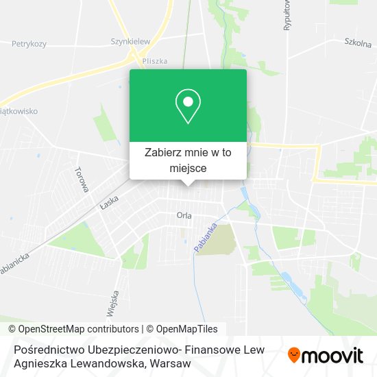 Mapa Pośrednictwo Ubezpieczeniowo- Finansowe Lew Agnieszka Lewandowska