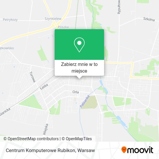 Mapa Centrum Komputerowe Rubikon