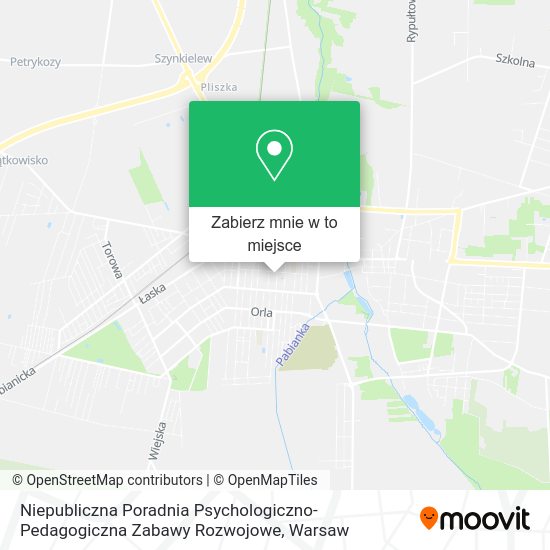 Mapa Niepubliczna Poradnia Psychologiczno-Pedagogiczna Zabawy Rozwojowe