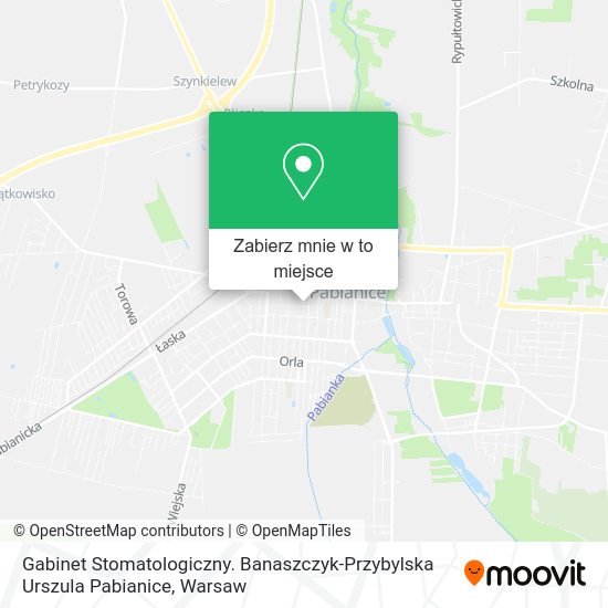 Mapa Gabinet Stomatologiczny. Banaszczyk-Przybylska Urszula Pabianice