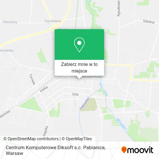 Mapa Centrum Komputerowe Diksoft s.c. Pabianice