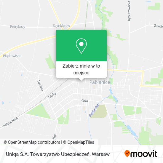 Mapa Uniqa S.A. Towarzystwo Ubezpieczeń