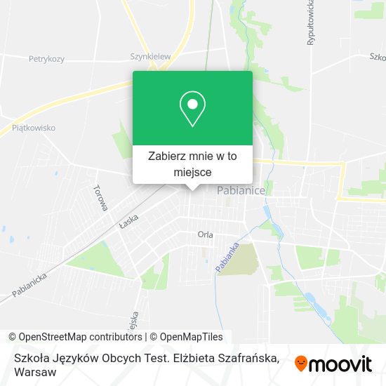 Mapa Szkoła Języków Obcych Test. Elżbieta Szafrańska