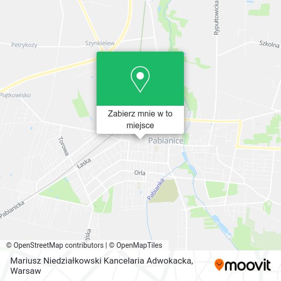 Mapa Mariusz Niedziałkowski Kancelaria Adwokacka