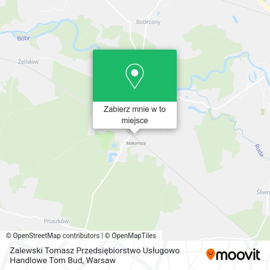 Mapa Zalewski Tomasz Przedsiębiorstwo Usługowo Handlowe Tom Bud