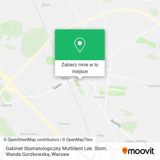 Mapa Gabinet Stomatologiczny Multident Lek. Stom. Wanda Gorzkowska