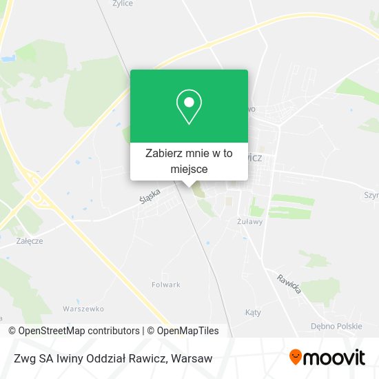 Mapa Zwg SA Iwiny Oddział Rawicz