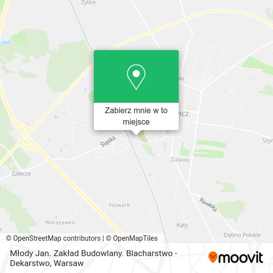 Mapa Młody Jan. Zakład Budowlany. Blacharstwo - Dekarstwo