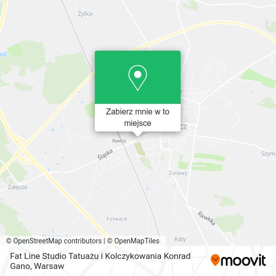 Mapa Fat Line Studio Tatuażu i Kolczykowania Konrad Gano