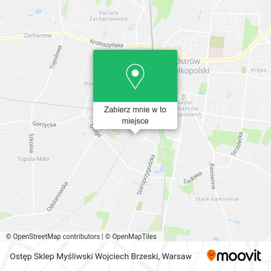 Mapa Ostęp Sklep Myśliwski Wojciech Brzeski