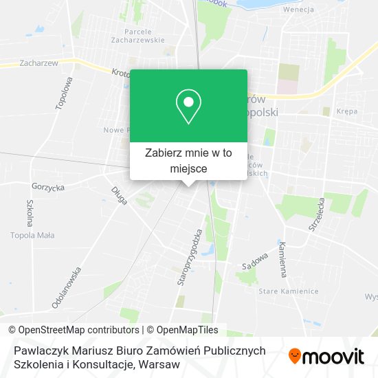 Mapa Pawlaczyk Mariusz Biuro Zamówień Publicznych Szkolenia i Konsultacje