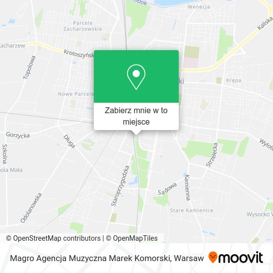 Mapa Magro Agencja Muzyczna Marek Komorski