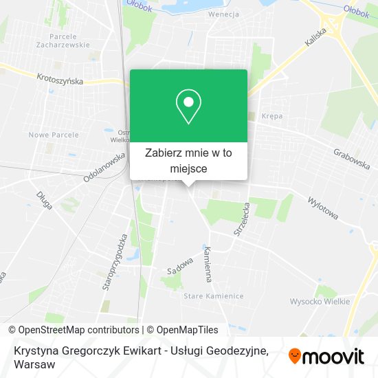 Mapa Krystyna Gregorczyk Ewikart - Usługi Geodezyjne