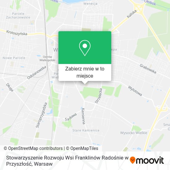 Mapa Stowarzyszenie Rozwoju Wsi Franklinów Radośnie w Przyszłość