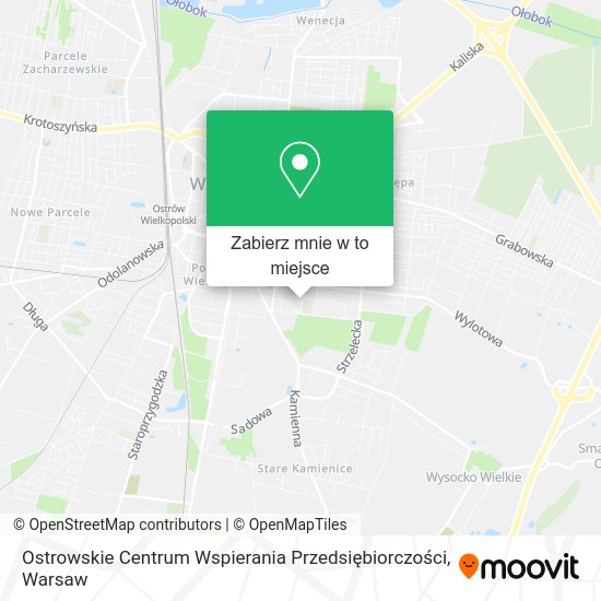 Mapa Ostrowskie Centrum Wspierania Przedsiębiorczości