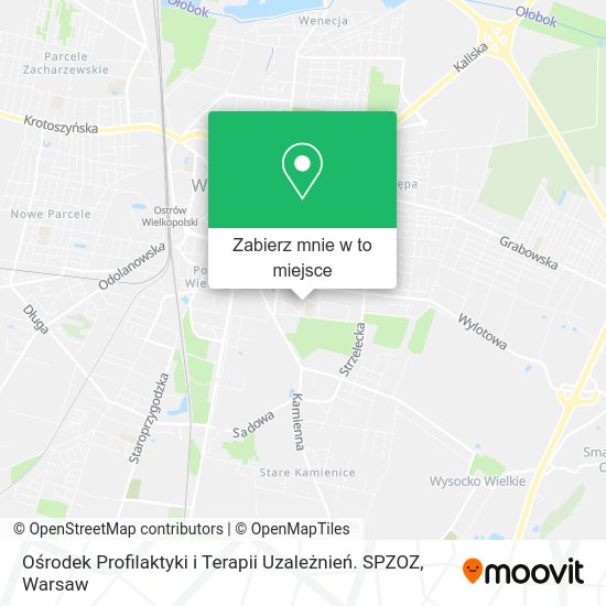 Mapa Ośrodek Profilaktyki i Terapii Uzależnień. SPZOZ