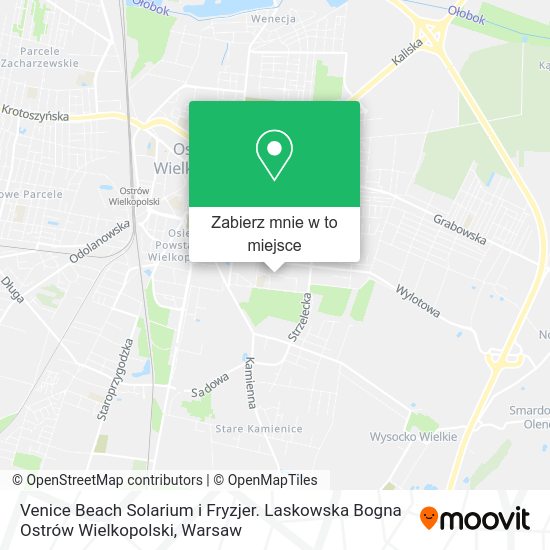 Mapa Venice Beach Solarium i Fryzjer. Laskowska Bogna Ostrów Wielkopolski