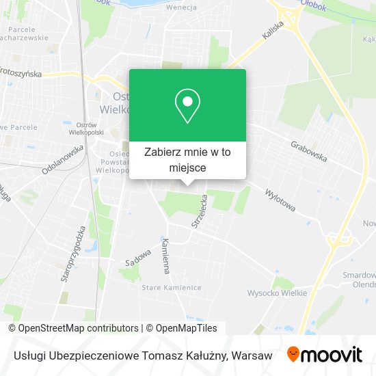 Mapa Usługi Ubezpieczeniowe Tomasz Kałużny