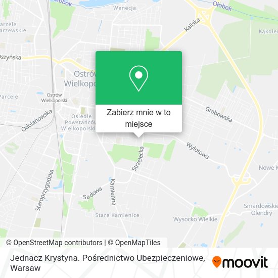 Mapa Jednacz Krystyna. Pośrednictwo Ubezpieczeniowe