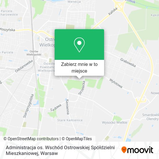 Mapa Administracja os. Wschód Ostrowskiej Spółdzielni Mieszkaniowej