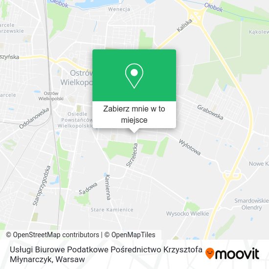 Mapa Usługi Biurowe Podatkowe Pośrednictwo Krzysztofa Młynarczyk