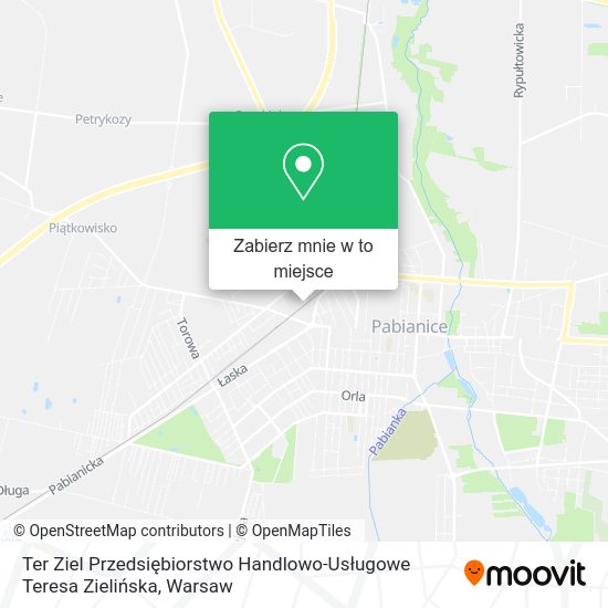 Mapa Ter Ziel Przedsiębiorstwo Handlowo-Usługowe Teresa Zielińska