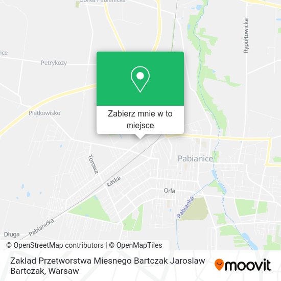 Mapa Zaklad Przetworstwa Miesnego Bartczak Jaroslaw Bartczak