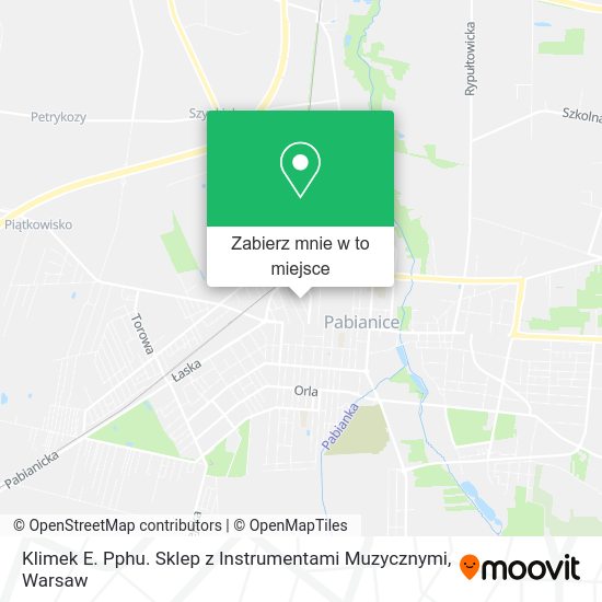 Mapa Klimek E. Pphu. Sklep z Instrumentami Muzycznymi