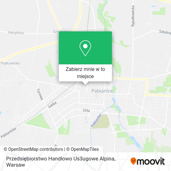 Mapa Przedsiębiorstwo Handlowo Us3ugowe Alpina