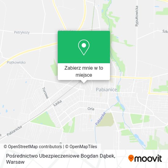 Mapa Pośrednictwo Ubezpieczeniowe Bogdan Dąbek