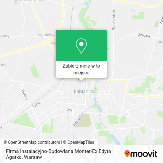 Mapa Firma Instalacyjno-Budowlana Monter-Ex Edyta Agatka