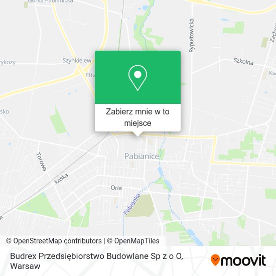 Mapa Budrex Przedsiębiorstwo Budowlane Sp z o O