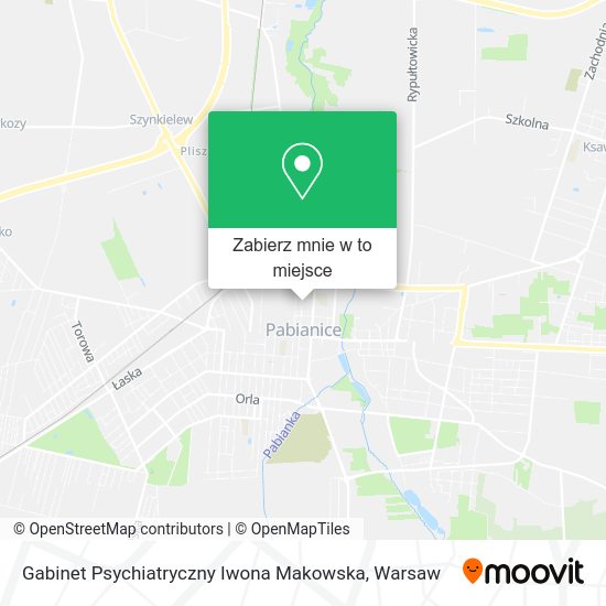 Mapa Gabinet Psychiatryczny Iwona Makowska